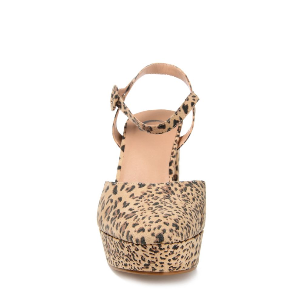 Leopard Journee Collection Womens Roslynn Platform Pump Womens Rack