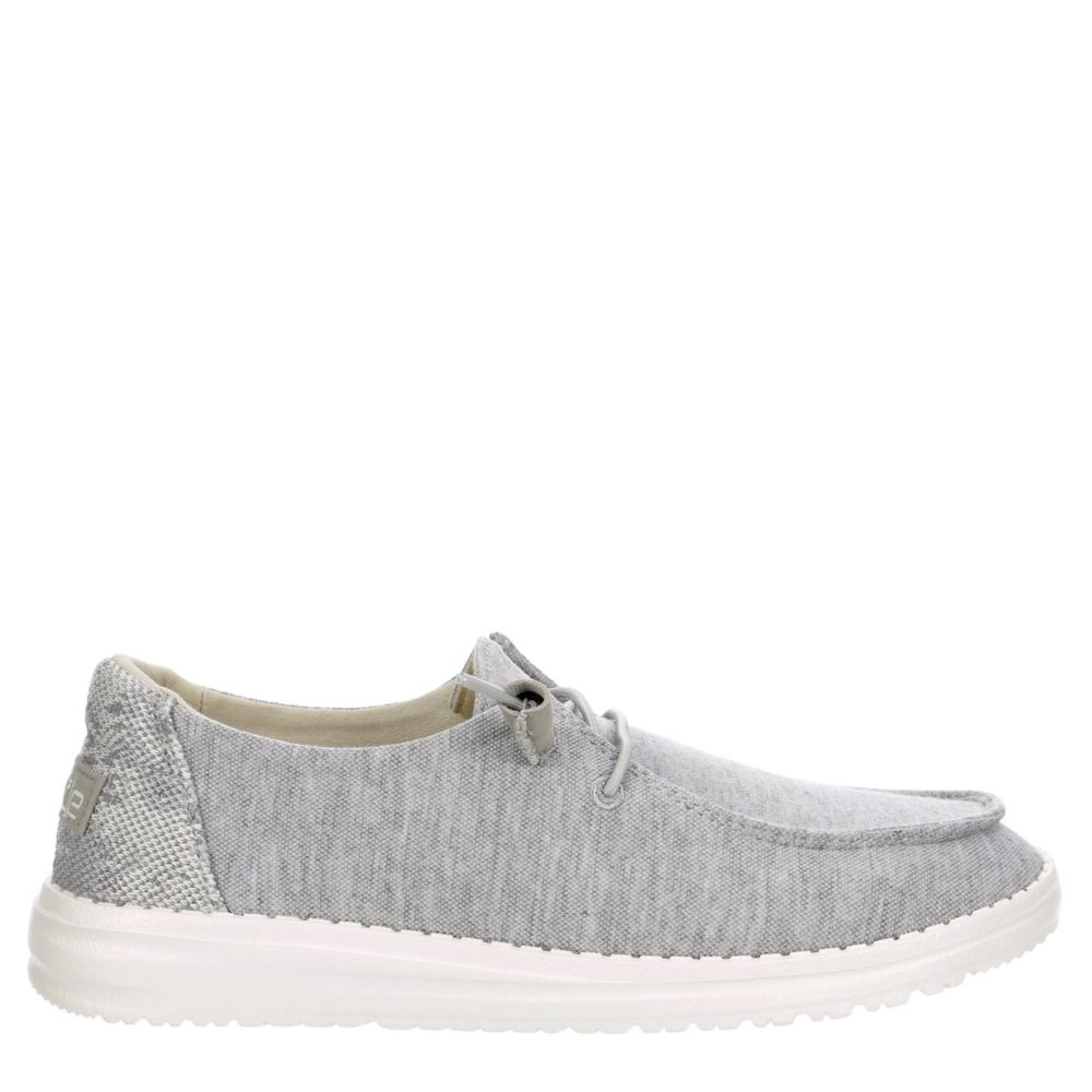 Grey Womens Wendy Knit Slip On Sneaker, Heydude