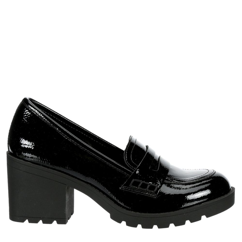 womens black casual loafers