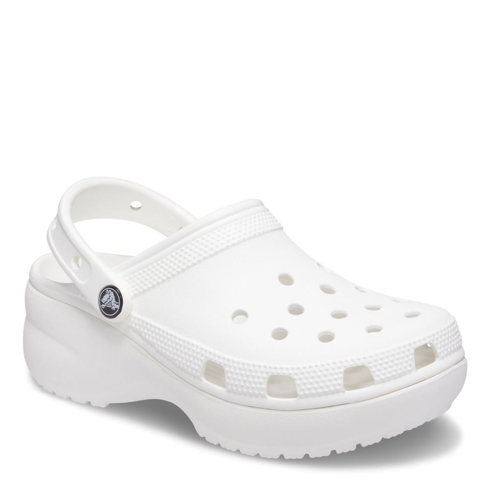 crocs platform clog white