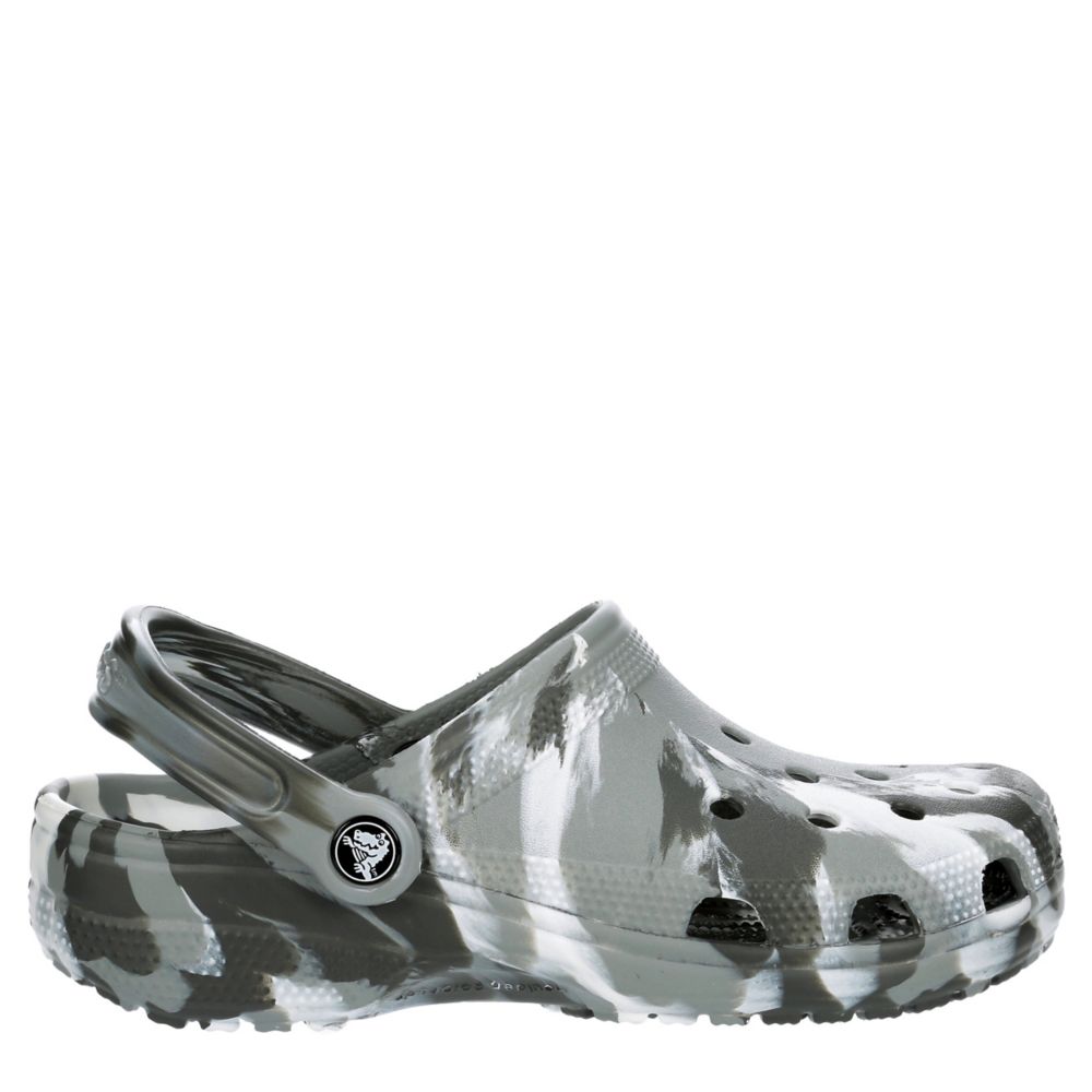 Pale Grey Unisex Classic Marble Clog | Crocs | Rack Room Shoes