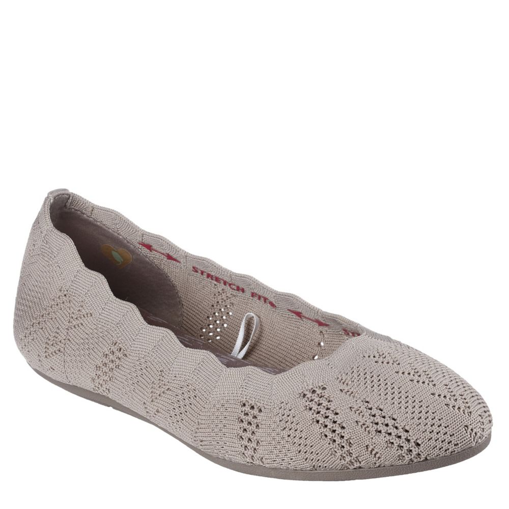Taupe Skechers Womens Cleo Simply Air Flat | Flats | Rack Room Shoes
