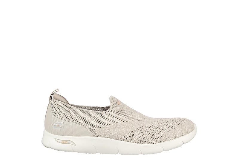 Taupe Womens Arch Fit Refine Dont Go Slip On Sneaker | Skechers | Rack ...