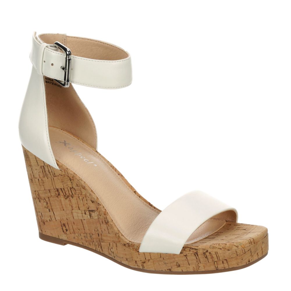 White Womens Amora Wedge Sandal Xappeal Rack Room Shoes