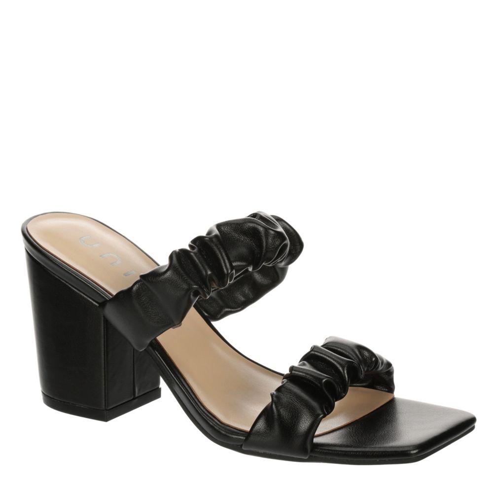 dress sandals low heel black