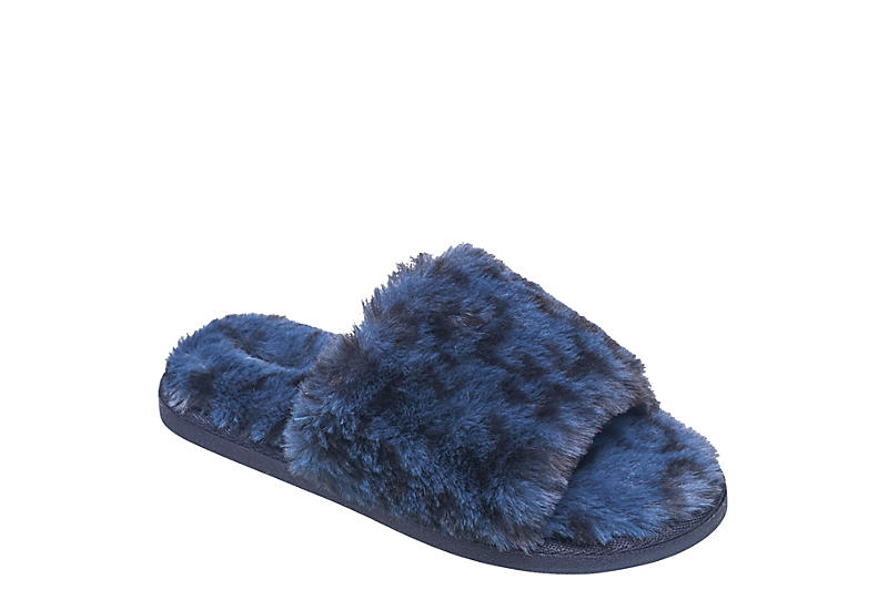 Blue Nine West Womens Faux Slide Slipper Slippers | Rack Room Shoes