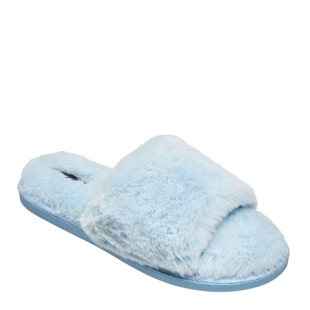 light blue slippers