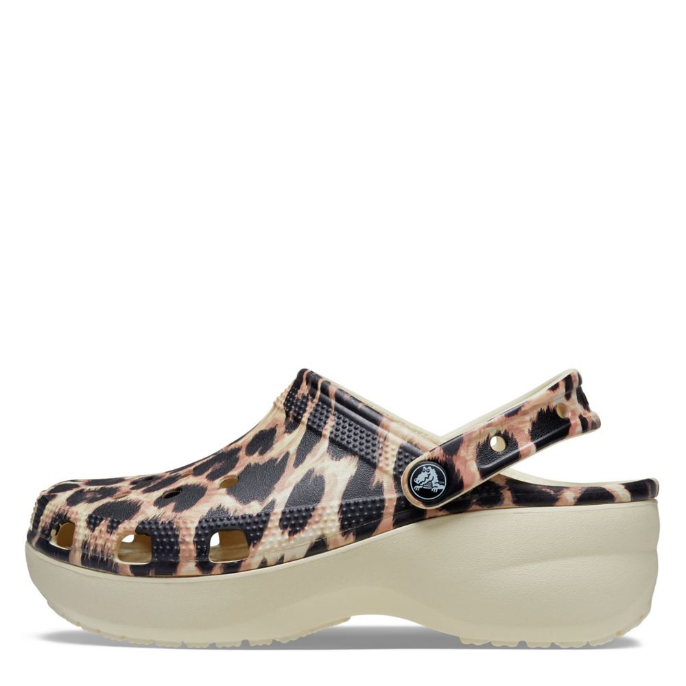 cheetah platform crocs