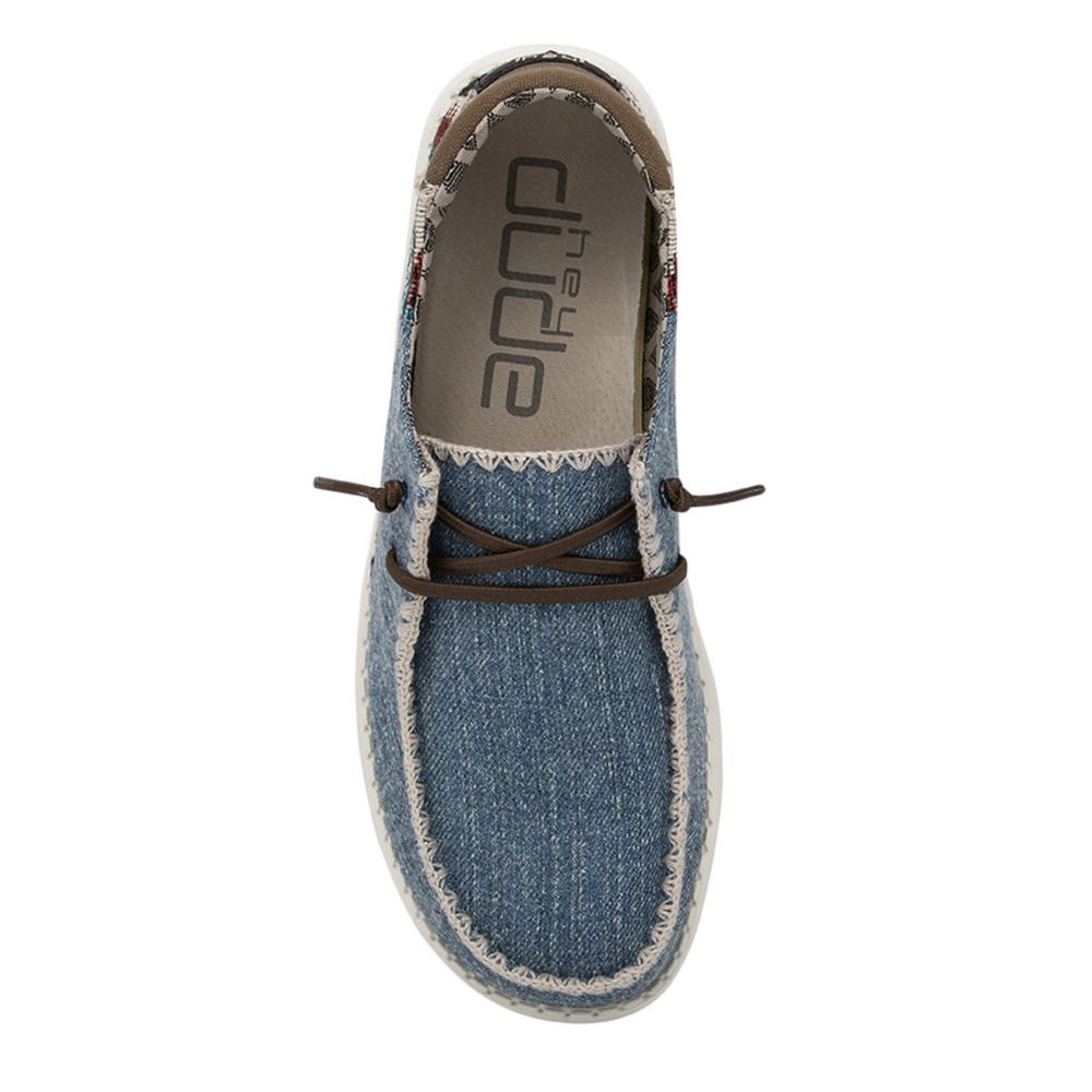 HEYDUDE Women's Wendy Rodeo Denim Shoes in Blue – Glik's