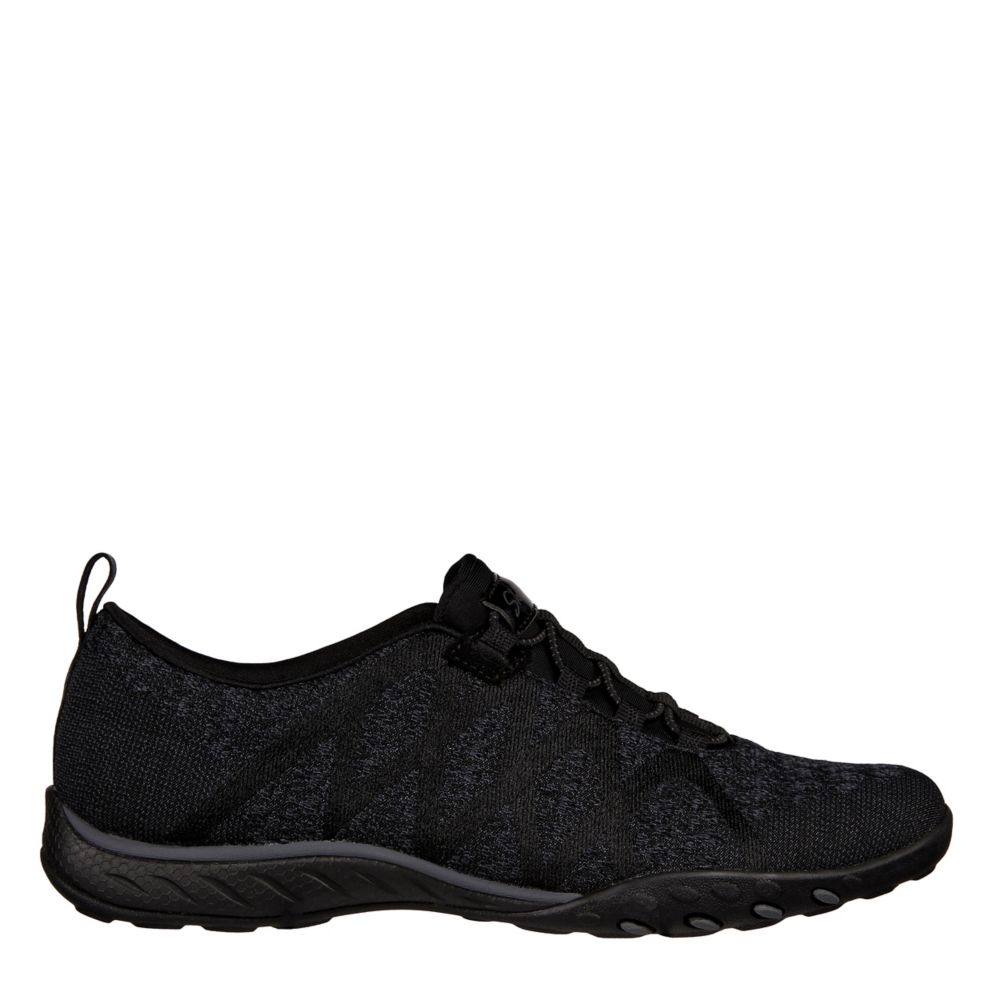 Black Womens Breathe Easy Infi-knity Slip On Sneaker | Skechers 