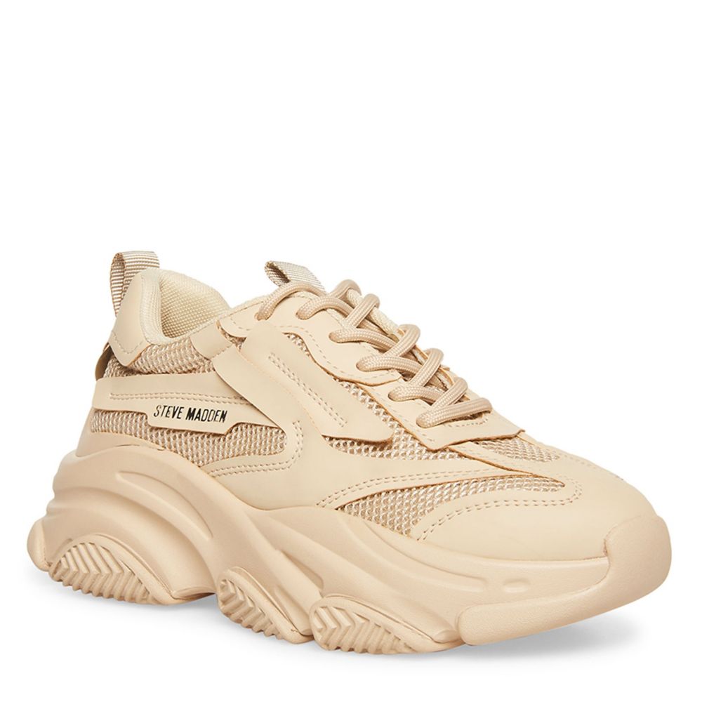 TAN STEVE MADDEN Womens Possession Sneaker