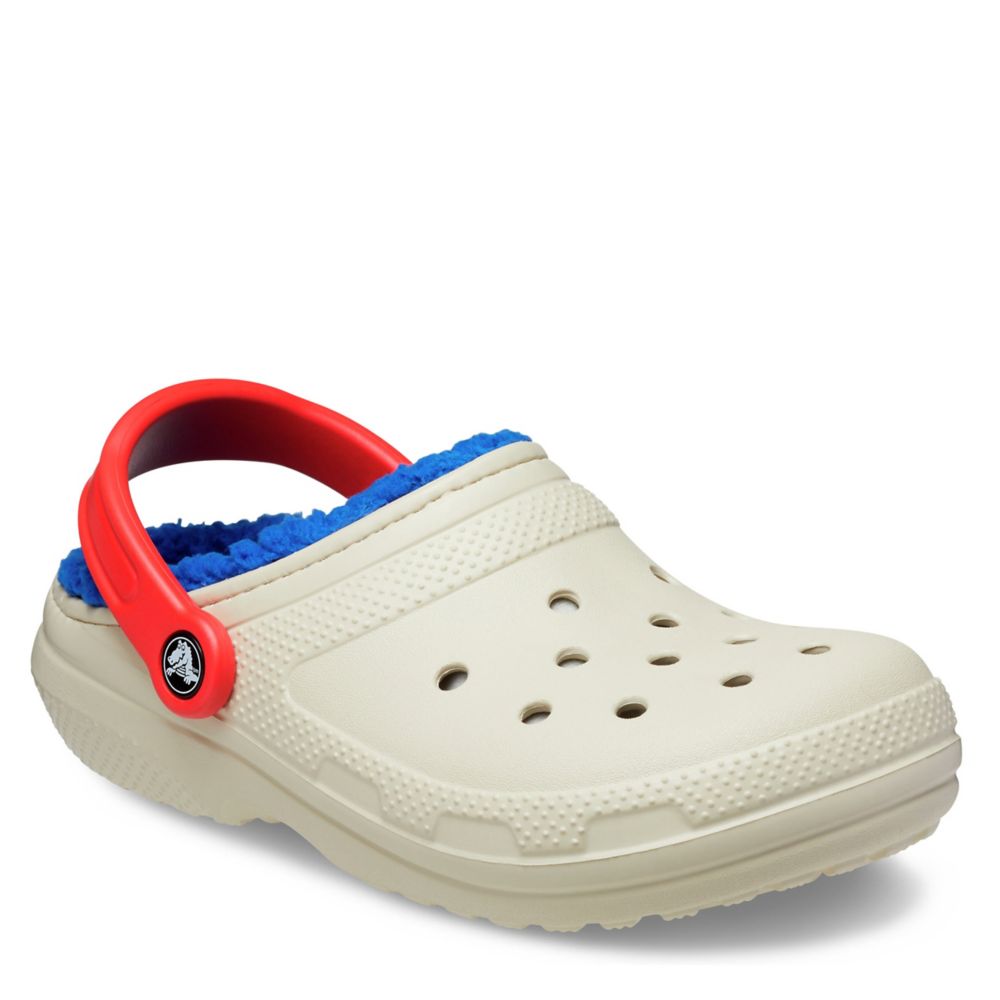 Bone Crocs Womens Classic Lined Clog Slippers | Rack Room Shoes