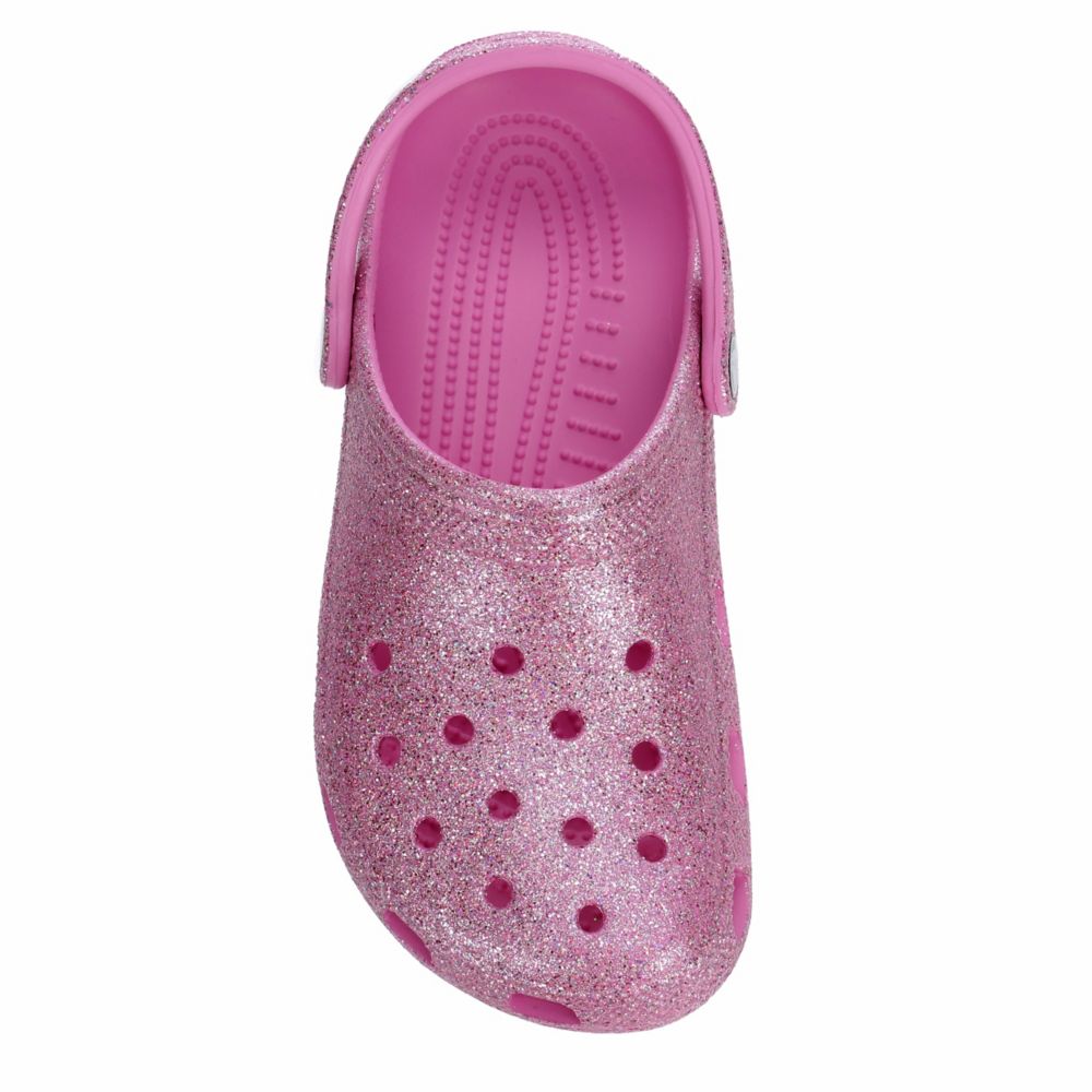 Pink glitter outlet crocs