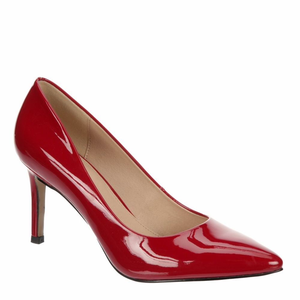 Red cheap pump shoes