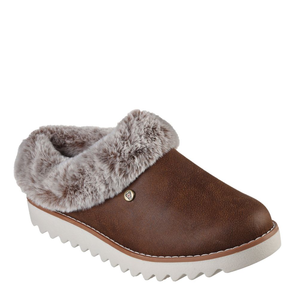 Brown Skechers Womens Mountain Kiss Winter Rock Slipper | Slippers | Rack