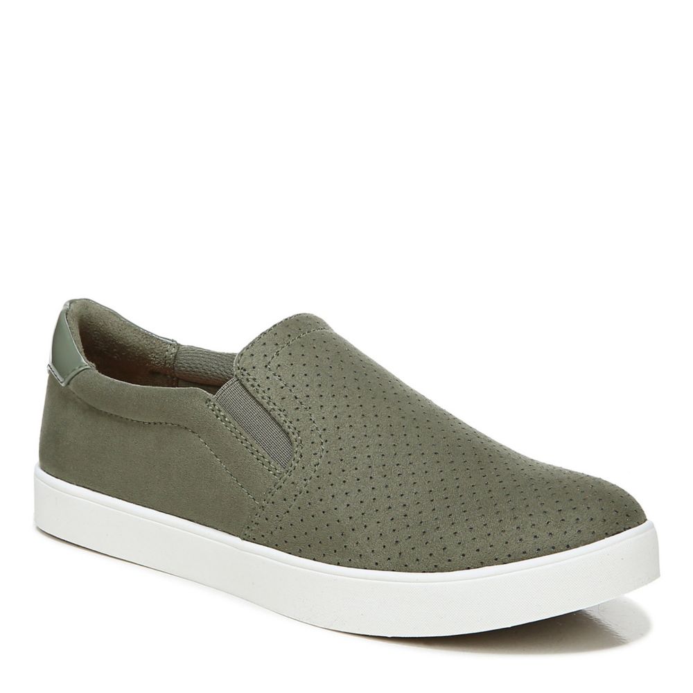 womens olive green slip on sneakers