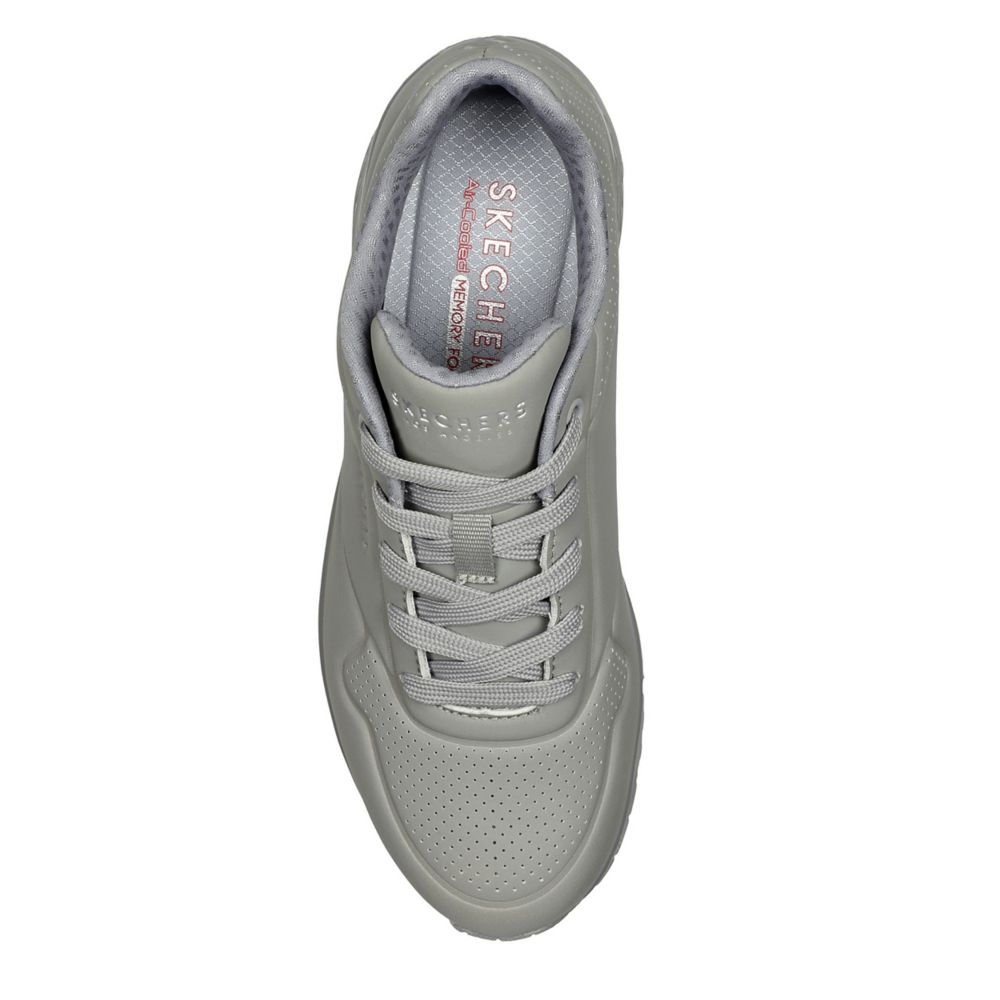 Grey Womens Uno Sneaker, Skechers