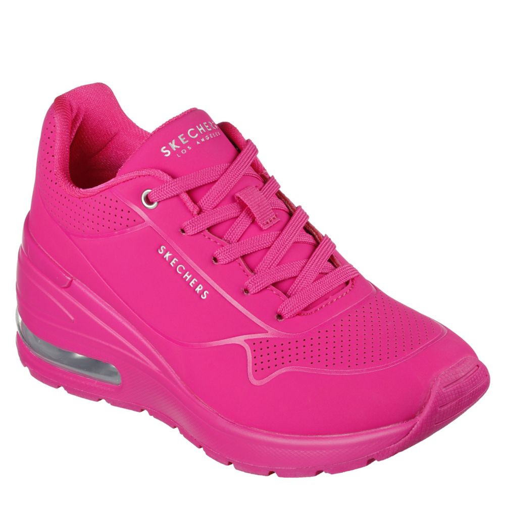 Bright Pink Skechers Womens Million Air Elevated Air Sneaker | Womens | Rack Shoes
