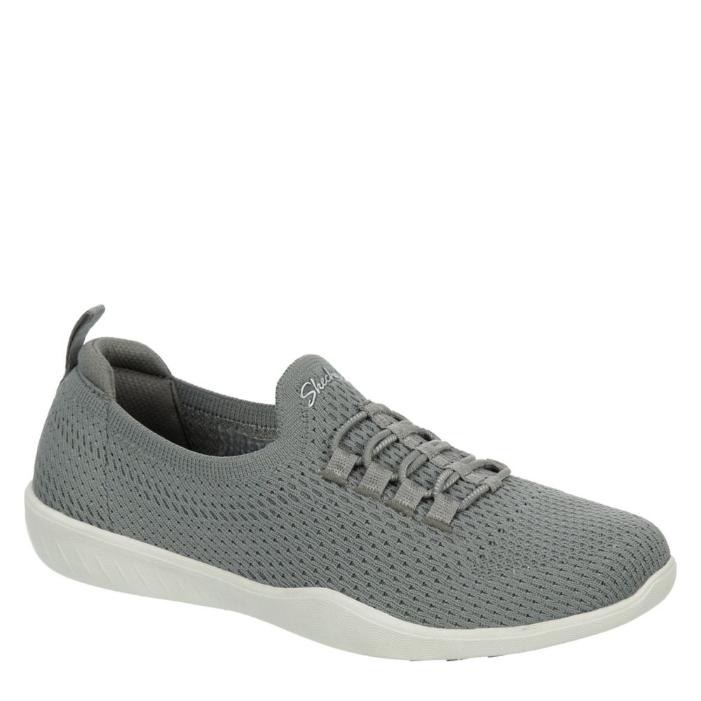 Grey Skechers Womens Newbury St Starlight Stroll Slip Sneaker | Casual Shoes | Rack Room Shoes