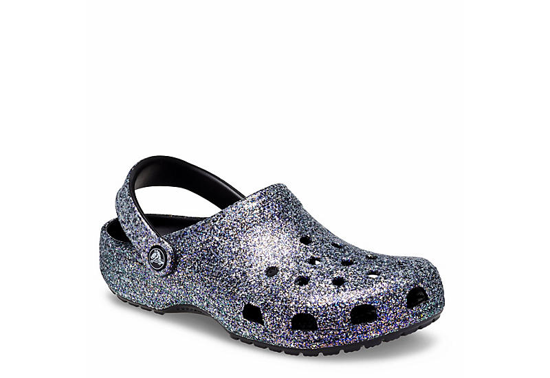 Black Crocs Womens Classic Glitter Clog | Casual Shoes | Rack Room Shoes
