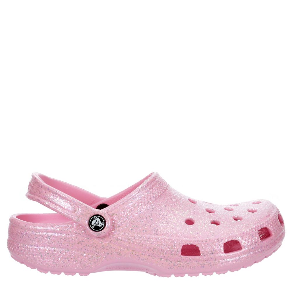 Pale Pink Womens Classic Glitter Clog Crocs Rack Room Shoes