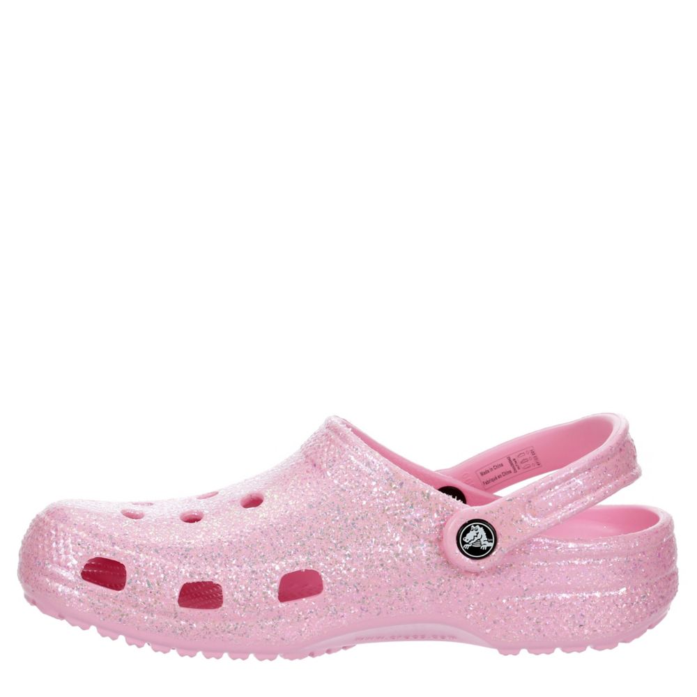 Crocs discount pink glitter