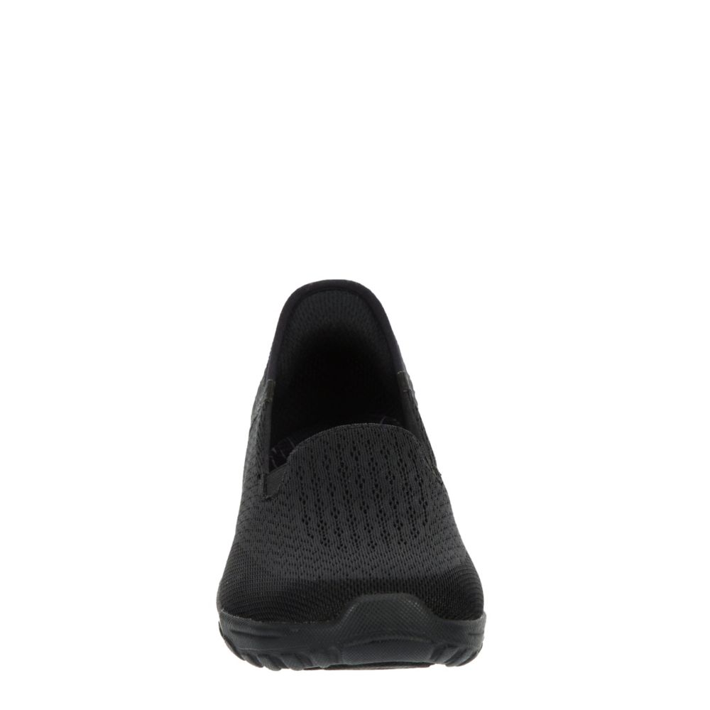 Black Skechers Womens Slipins Reggae Fest 2.0 Guiding Sneaker Casual