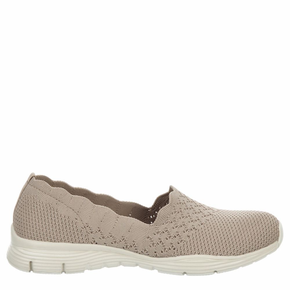 Taupe Womens Seager Stat Slip On Sneaker | Skechers | Rack Room Shoes