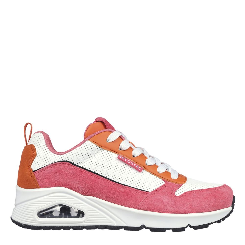 Skechers Women's UNO 2-Color Waves Sneaker, Pink