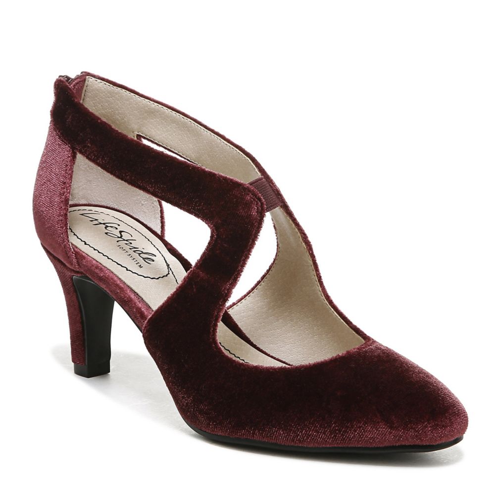 Burgundy Lifestride Womens Giovanna Pump Dress Shoes Rack Room Shoes
