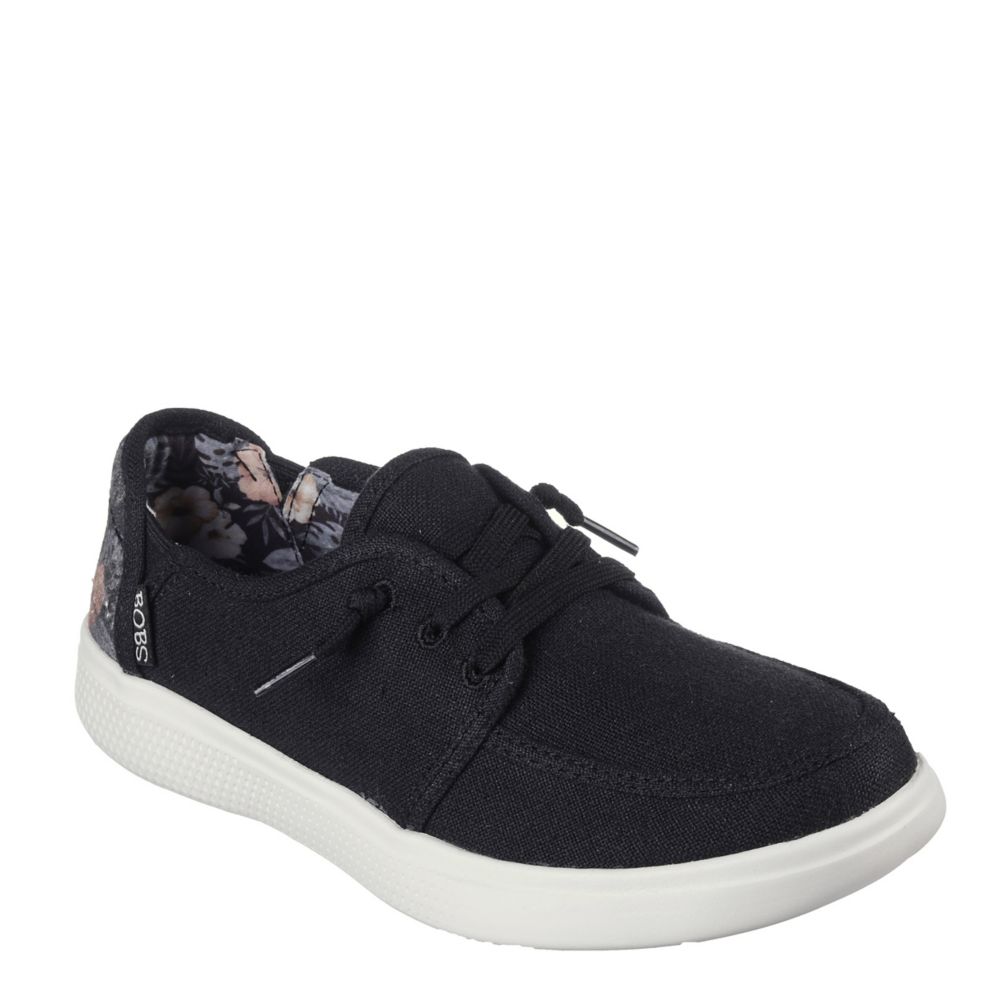 Skechers black 2025 with flowers