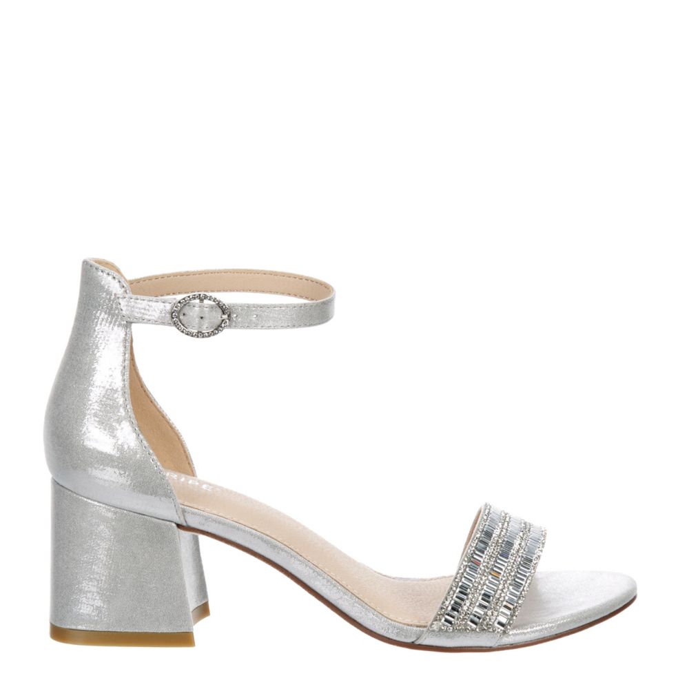 Rack room shoes silver hot sale heels