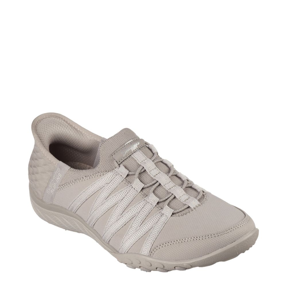 Taupe Skechers Womens Slip-ins Breathe Easy Roll With Sneaker | Casual Shoes | Rack Room Shoes