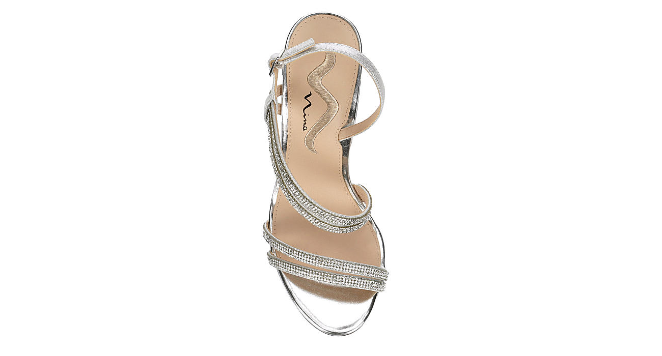 Silver N By Nina Womens Sabetha Sandal | Dress Shoes | Rack Room Shoes