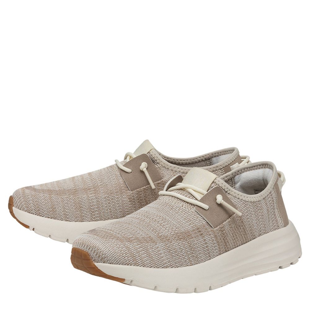 HEYDUDE WOMENS SIROCCO SLIP ON SNEAKER NATURAL