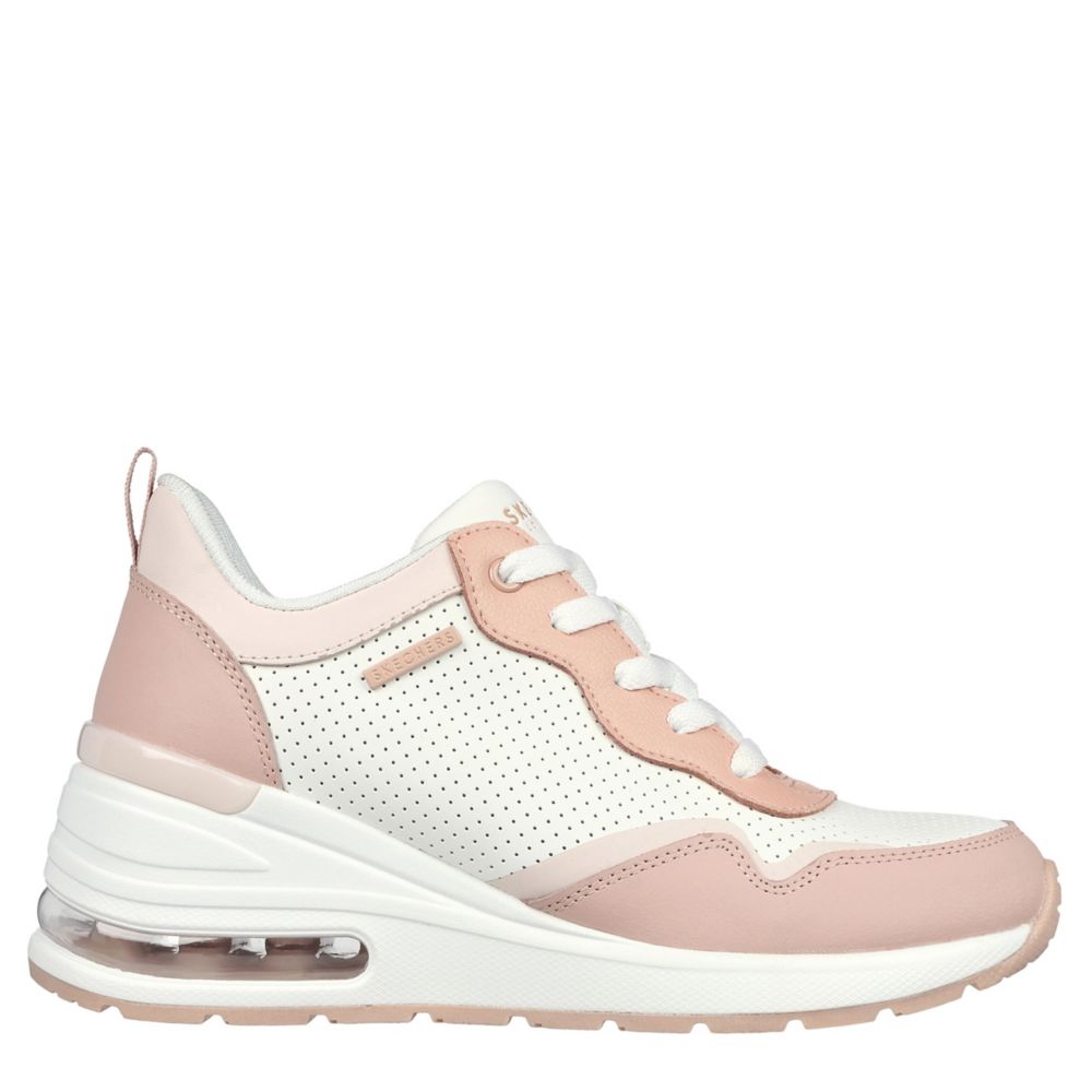 Skechers lace up store sneakers mujer beige