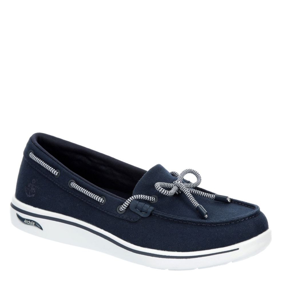 Navy Skechers Womens Arch Fit Uplift Laguna Sneaker | Slip On Shoes Rack Room Shoes