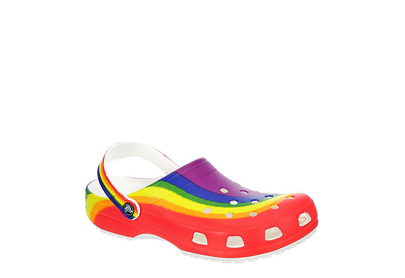 Rainbow Crocs Womens Classic Prints Clog | Casual Shoes | Rack Room Shoes