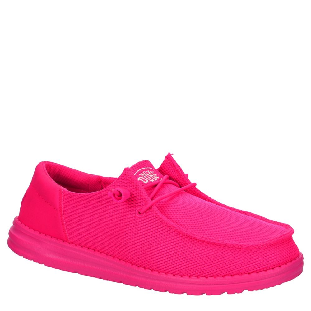 Bright Pink Heydude Womens Wendy Funk Mono Slip On Sneaker