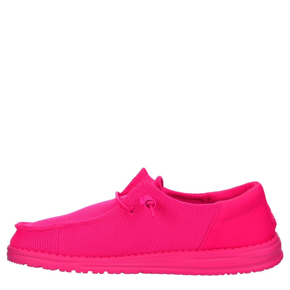 Bright Pink Heydude Womens Wendy Funk Mono Slip On Sneaker