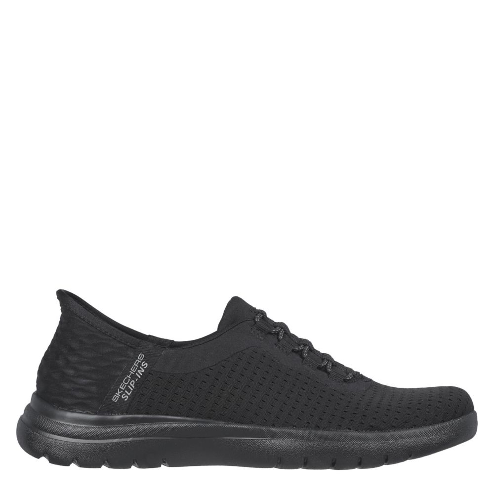 SKECHERS WOMENS SLIP INS ON THE GO FLEX CLEVER SNEAKER BLACK