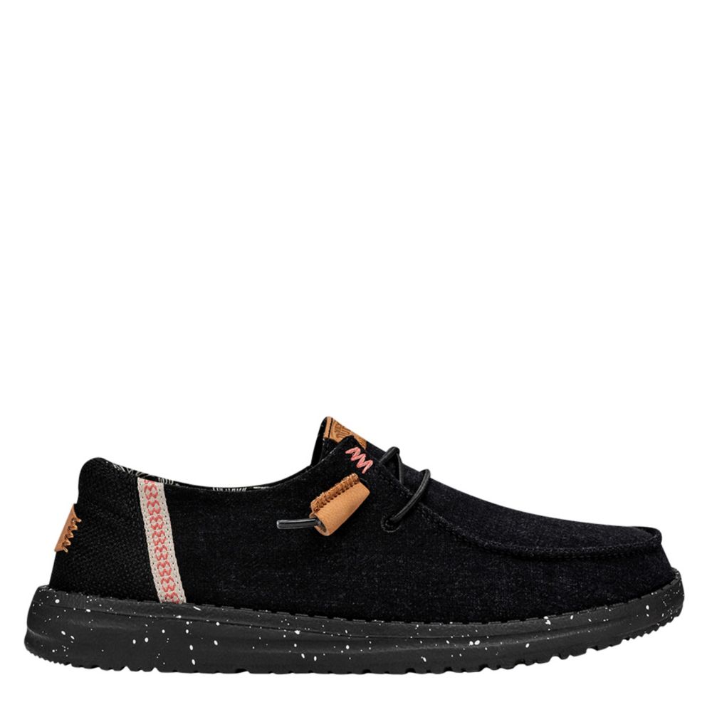 Hey Dude Wendy Women's Linen Shoes - Black, Size 8 for sale