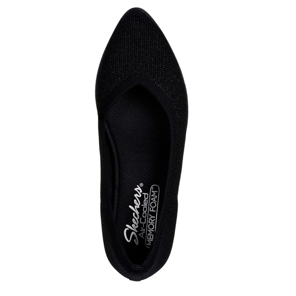 Skechers memory cheap foam black flats