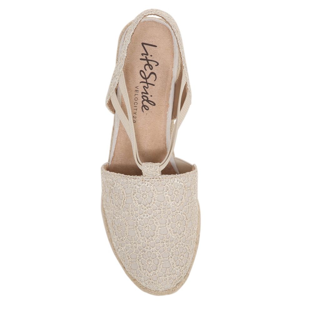 Beige Lifestride Womens Espadrille Wedges Rack Room Shoes