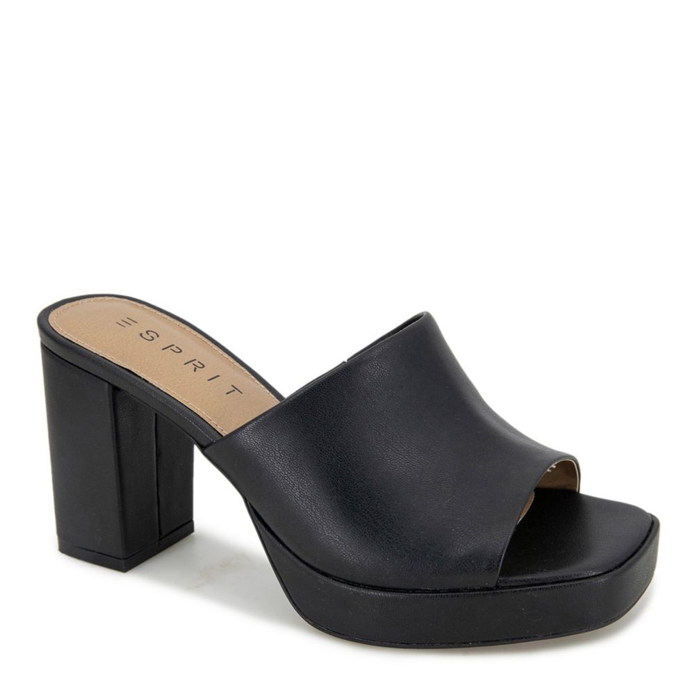Black Esprit Womens Perrie Platform Sandal | Peep Toe | Rack Room Shoes