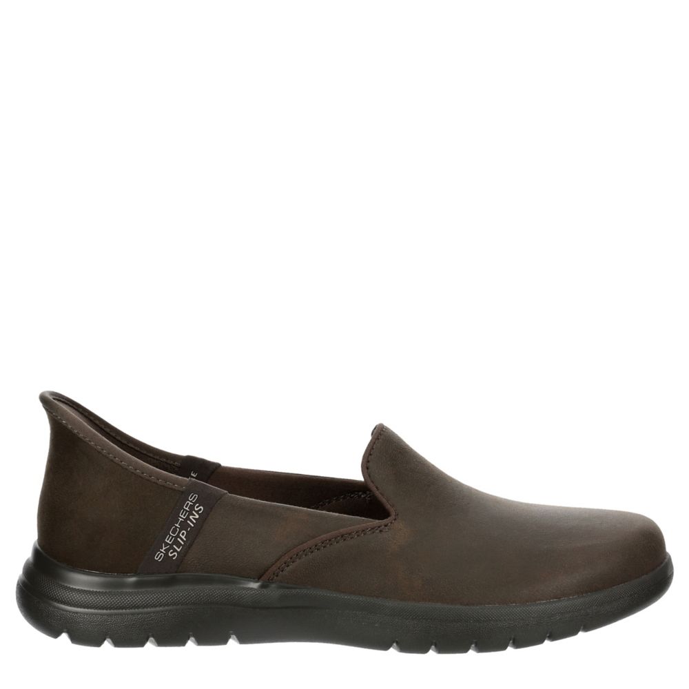 Chocolate Womens Slip-ins Captivating Sneaker | Skechers | Rack Room Shoes