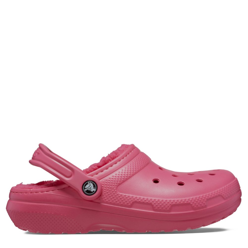 Womens pink store lined crocs