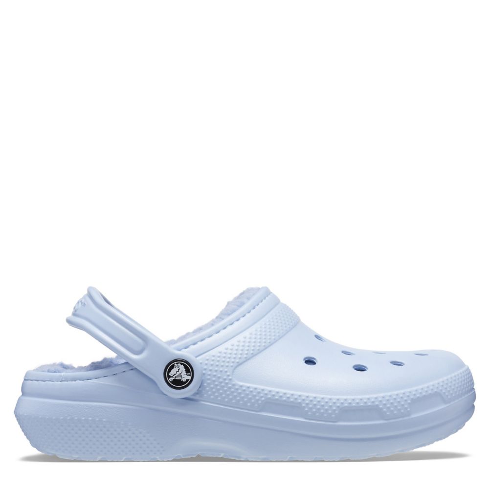 Light blue lined sales crocs