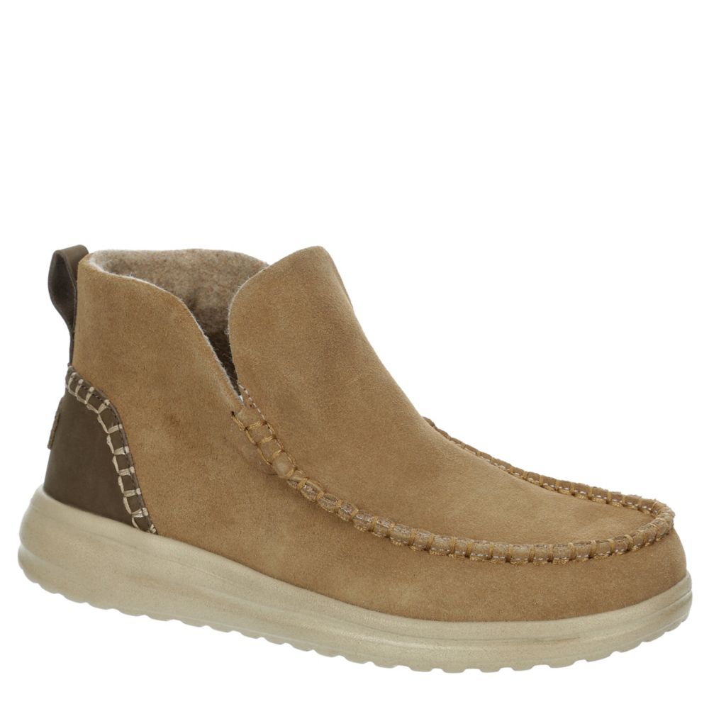 Chestnut Womens Denny Suede Slip On Sneaker Boot Heydude Rack Room