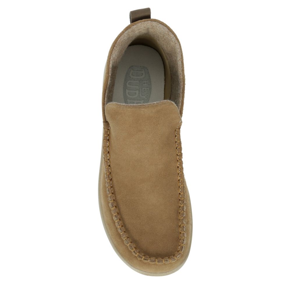 HEY DUDE SHOES, Ankle boots denny suede chestnut beige